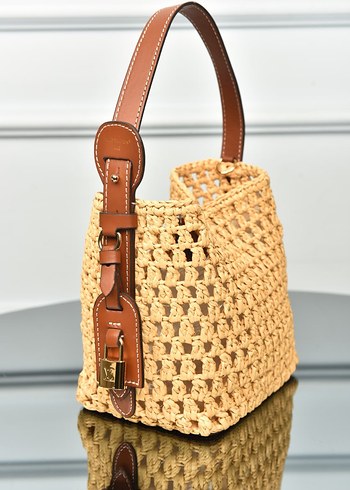 LOUIS VUITTON - All In BB Bej Nakışlı Örgü Kadın Çanta