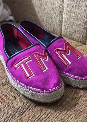 Pembe Nakışlı Kadın Dolgu Topuk Espadril - Görsel 2