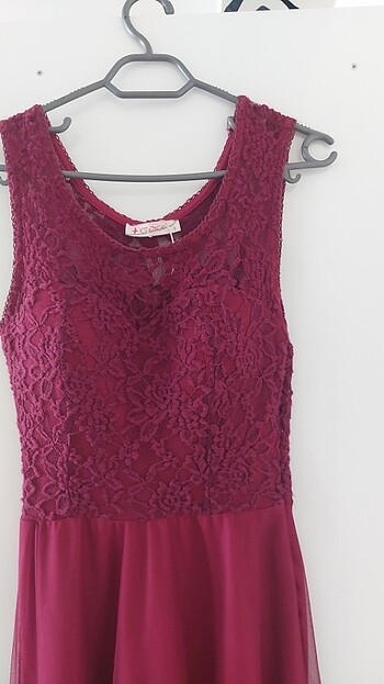 s Beden bordo Renk Abiye