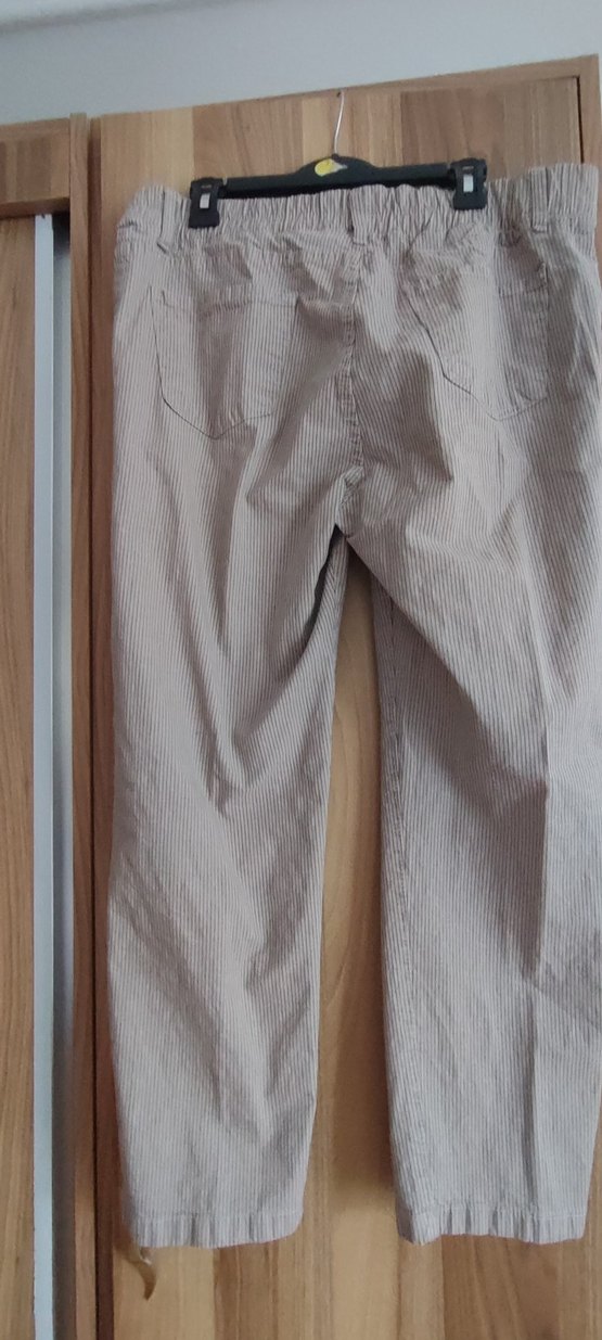 Tiffany &Tomato :Bej Kadın Keten Pilili Bol Kesim Pantolon - Görsel 2