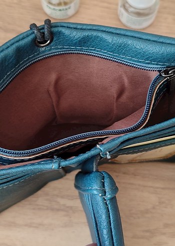 JUST GLAMOUR Tokalı Turkuaz Deri Kadın Portföy Cüzdan - Görsel 9