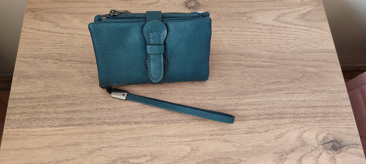 JUST GLAMOUR Tokalı Turkuaz Deri Kadın Portföy Cüzdan - Görsel 3