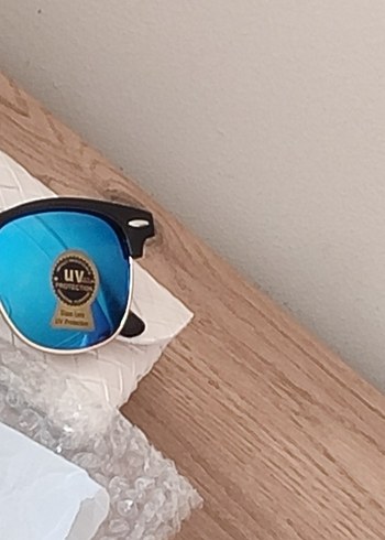 UV Protection:Parlak Mavi Kadın Güneş Gözlüğü - Görsel 5