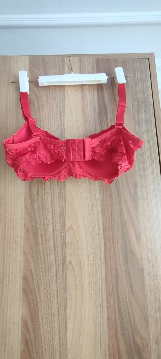 Dantel Detaylı Kırmızı Bohem Sütyen - Görsel 2