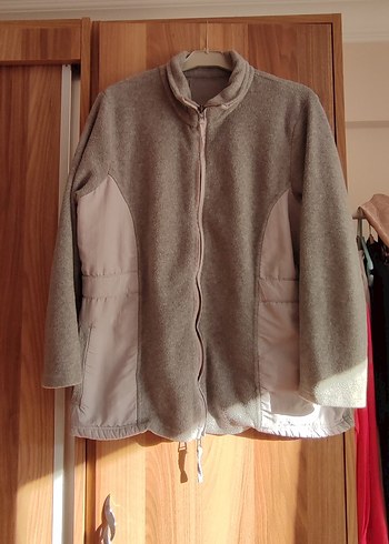 Gri Fermuarlı Kadın Polar Ceket - Görsel 2