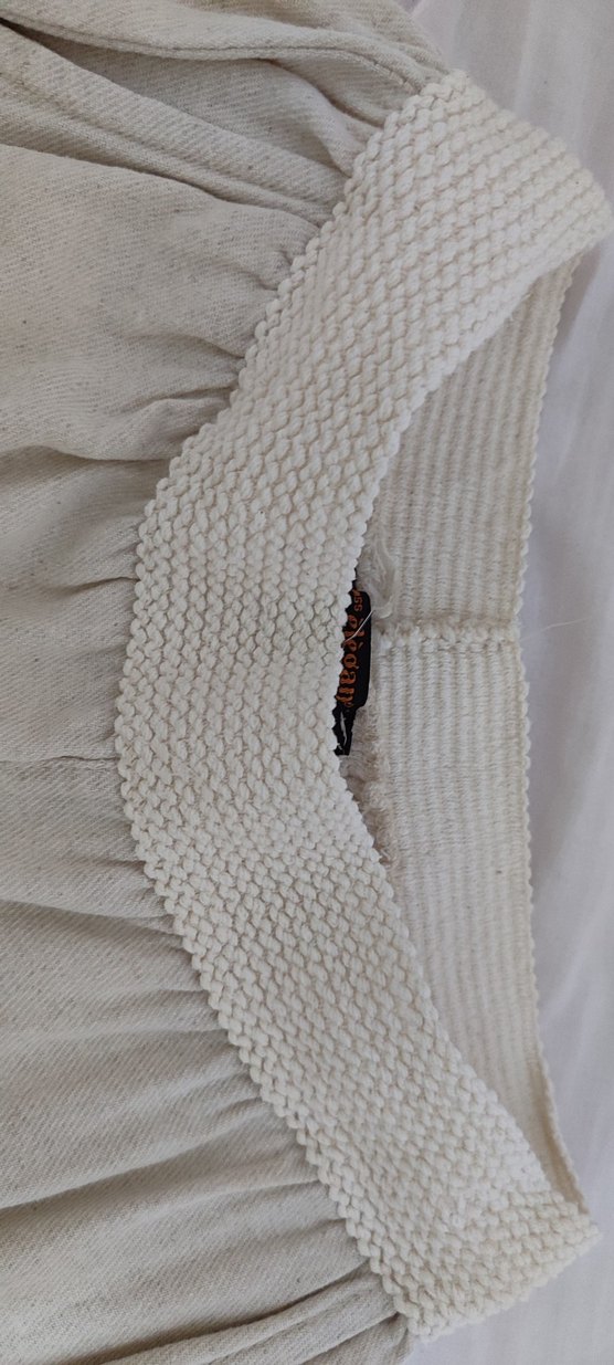 Bej Keten Pilili Kadın Pantolon - Görsel 4