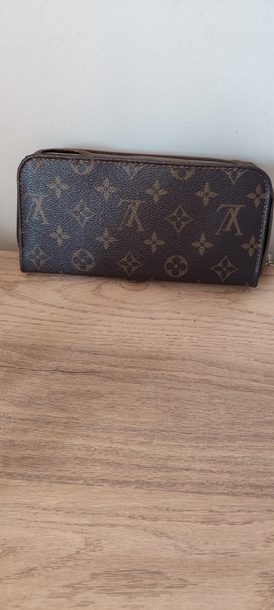 louis vuitton: Kahverengi Vintage Deri Kadın Cüzdanı - Görsel 2