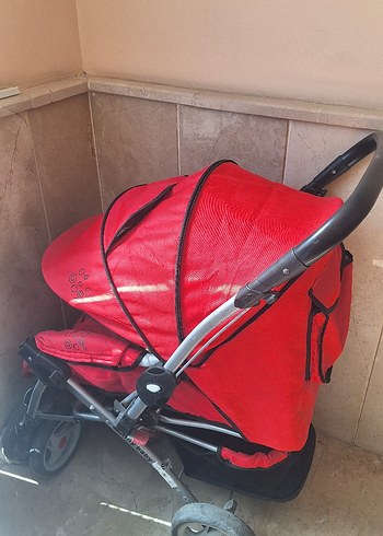 Baby2Go Parlak Kırmızı Bebek Arabası