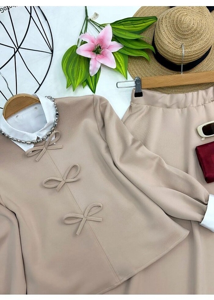 Kadın Fiyonklu Etekli İkili Takım  - Görsel 2