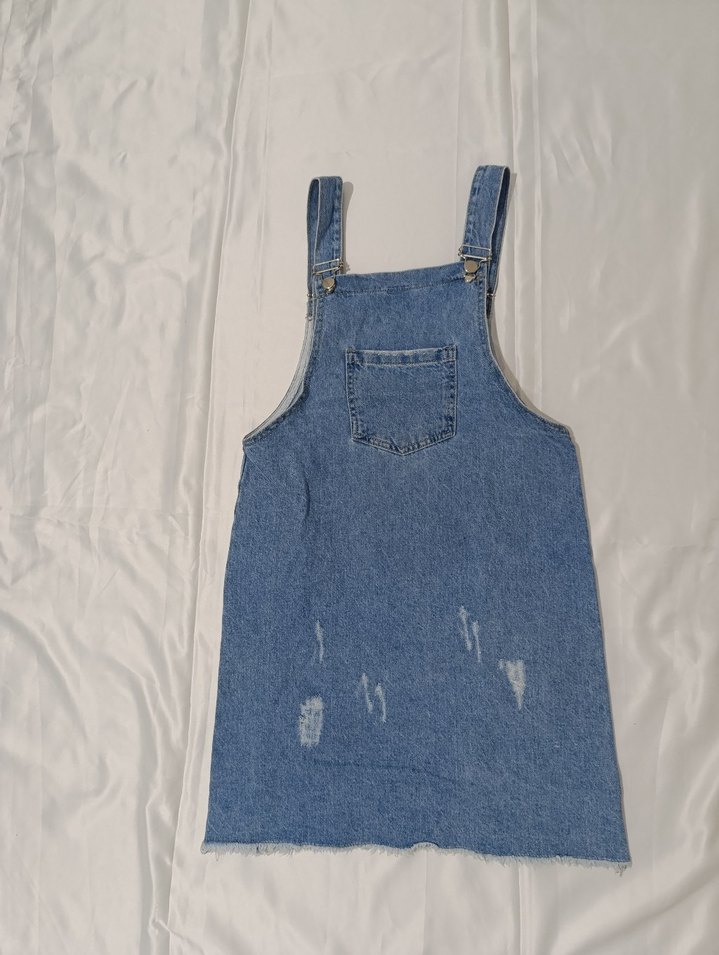 Mavi Denim Askılı Tulum - Görsel 2