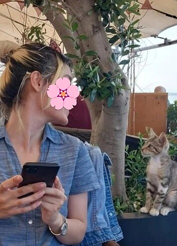 Kadın kot görünümlü kısa salopet - Görsel 7