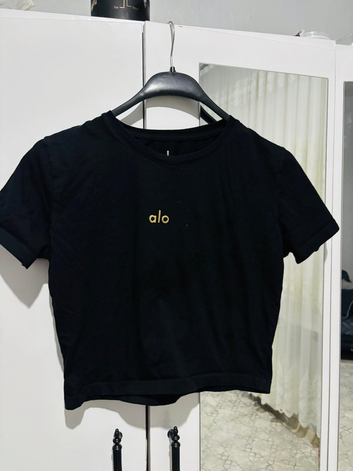 Siyah Mini Oversize Kadın Tişört - Görsel 2