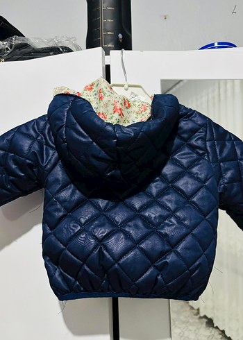 Kız Çocuk Lacivert Kapitone Ceket - Görsel 2