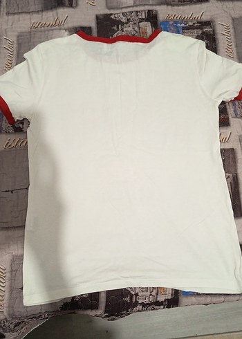 Baskılı Beyaz Kadın Tişört - Görsel 3