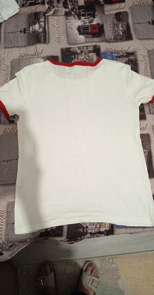 Baskılı Beyaz Kadın Tişört - Görsel 3