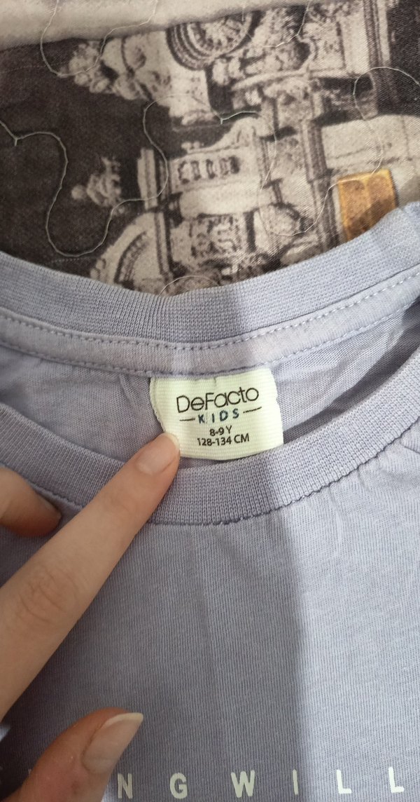 Lila Kız Tişörtü, Kısa Kollu, Baskılı - Görsel 2