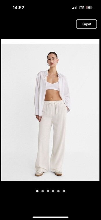 Stradivarius keten pantolon
