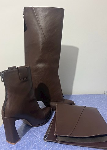 Diğer Kadın Kahverengi Dizüstü Deri Çizme