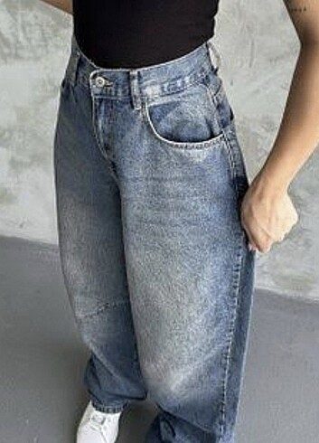 38 Beden mavi Renk Baggy pantolon