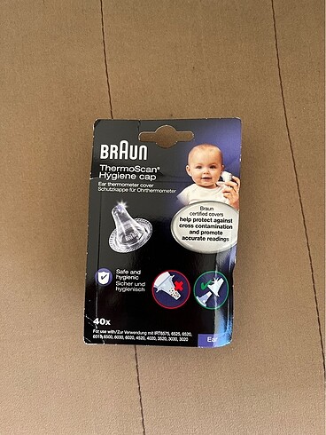 Braun markası ateş ölçerin yedek kulak ucu