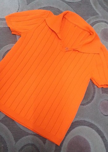 Butigo Turuncu Kısa Kollu Triko Polo Tişört