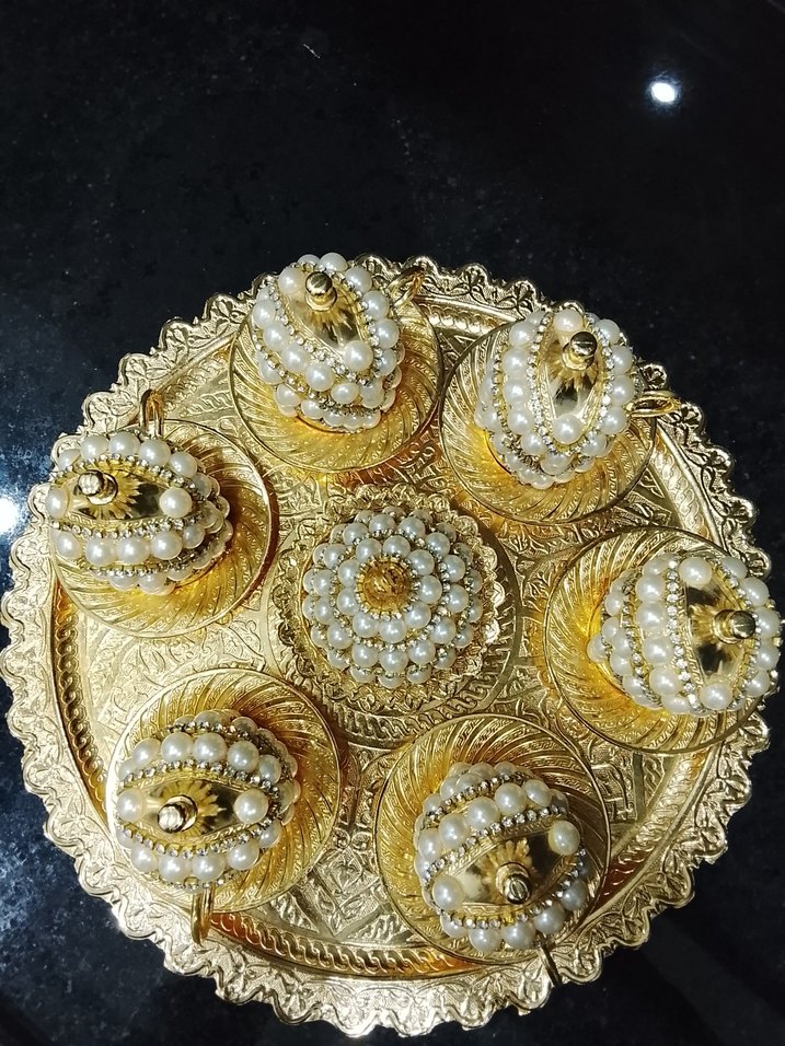 İncili Altın Kaplama Kahve Seti - Görsel 2