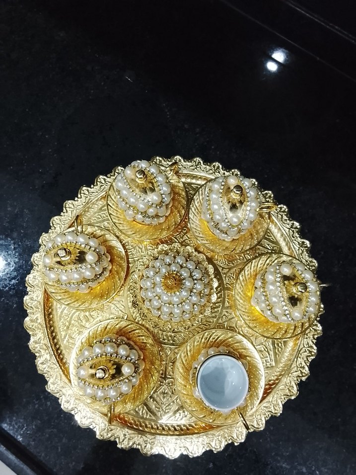 İncili Altın Kaplama Kahve Seti - Görsel 3