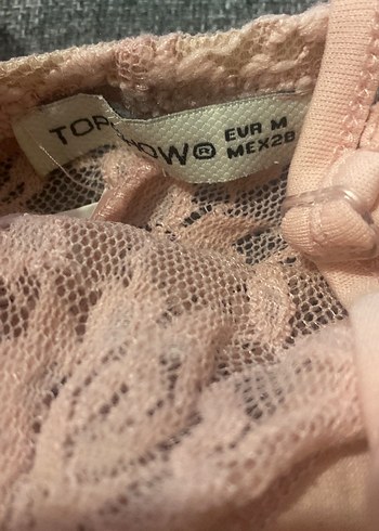 Topshop Pembe Vintage Dantel Bralet