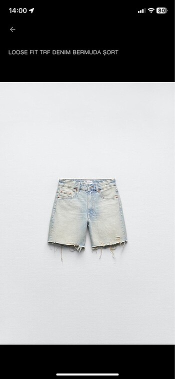 Zara denim şort