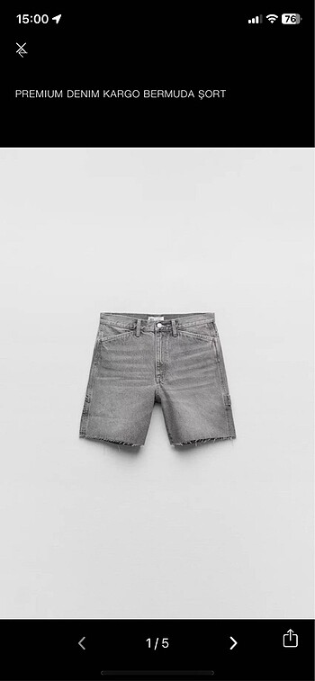 Zara denim şort