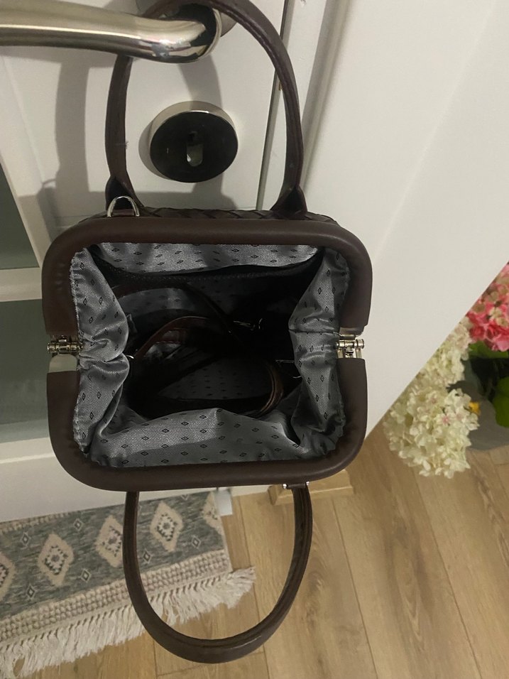 Klasik Kahverengi Deri Kadın Çanta - Görsel 3