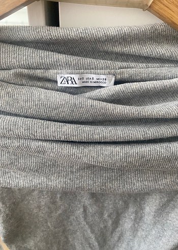 Gri triko Drapeli kazak - Görsel 3