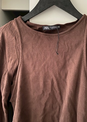 Kahverengi İki parça  Uzun Kollu Kazak - Görsel 3