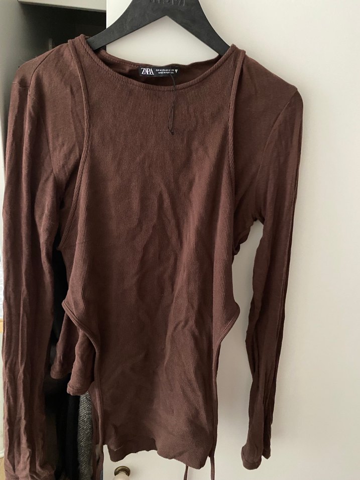 Kahverengi İki parça  Uzun Kollu Kazak - Görsel 2