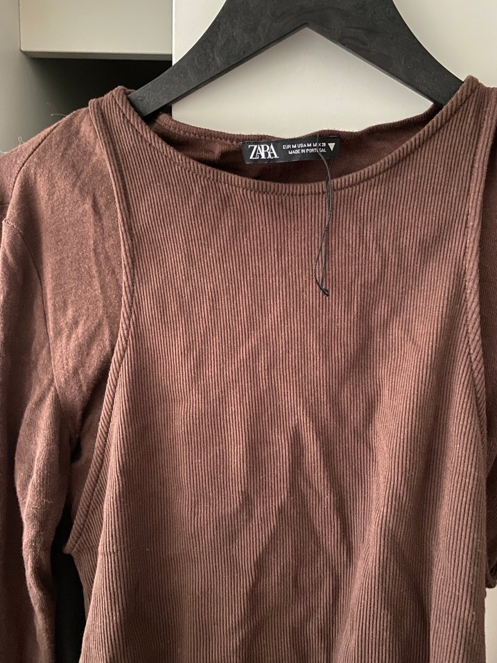 Kahverengi İki parça  Uzun Kollu Kazak - Görsel 3