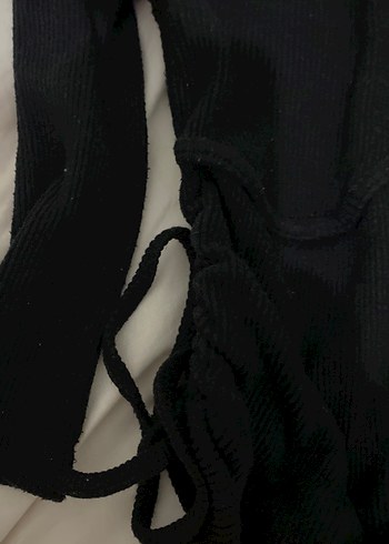 Siyah body yanları büzgülü - Görsel 3