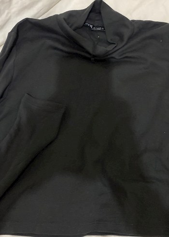 Kadın Füme rengi  Balıkçı Yaka crop-tşor - Görsel 3