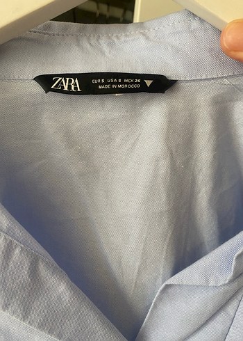 Kadın Mavi Denim Mini Gömlek - Görsel 4