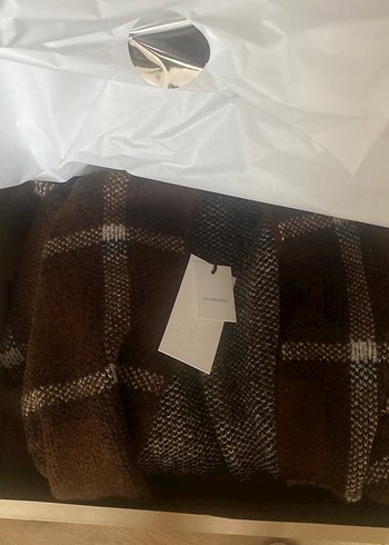 ZARA
Bohem Tarz Kahverengi Ekose Örgü kaban L-XL - Görsel 4