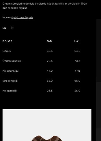 ZARA
Bohem Tarz Kahverengi Ekose Örgü kaban L-XL - Görsel 3