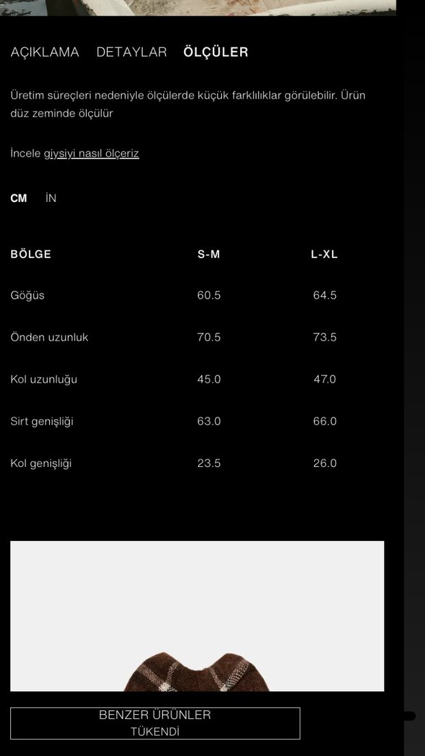 ZARA
Bohem Tarz Kahverengi Ekose Örgü kaban L-XL - Görsel 3