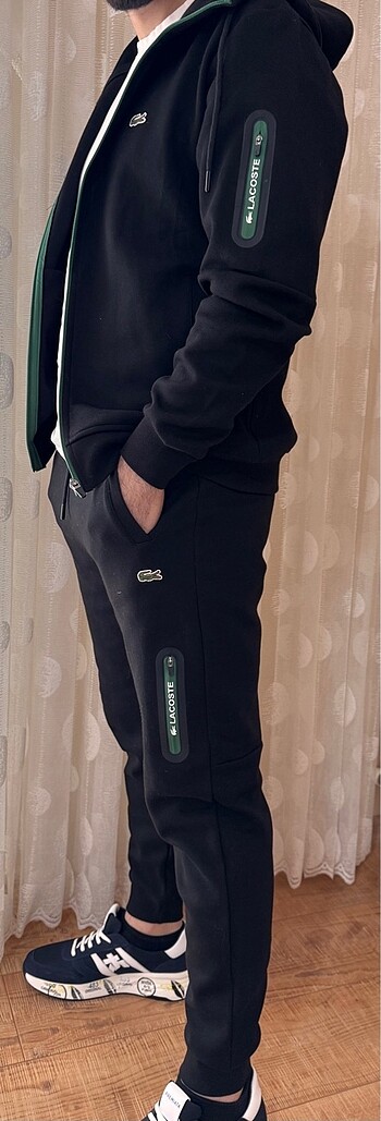 ERKEK  SİYAH LACOSTE EŞOFMAN TAKIMI - Görsel 9