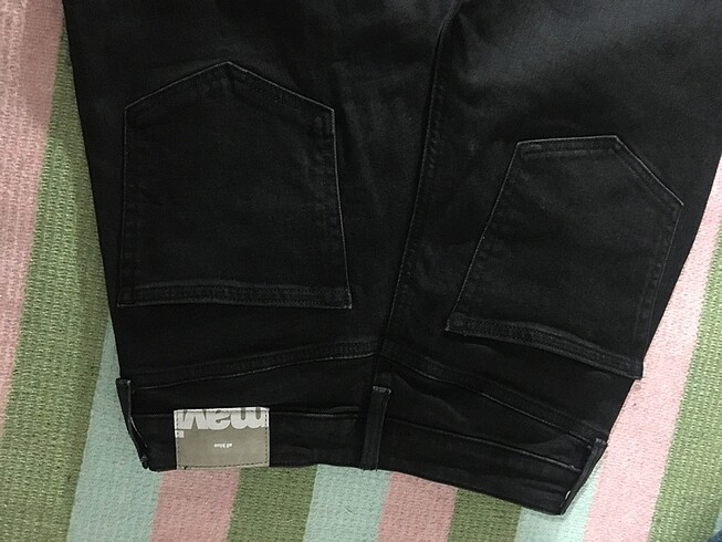 28 Beden Mavi Siyah Jean Pantolon