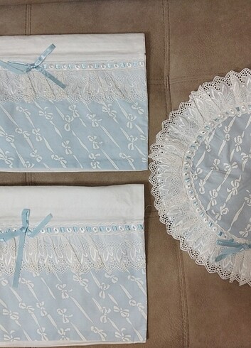 Kedimeli tek kişilik pike takımı - Görsel 3