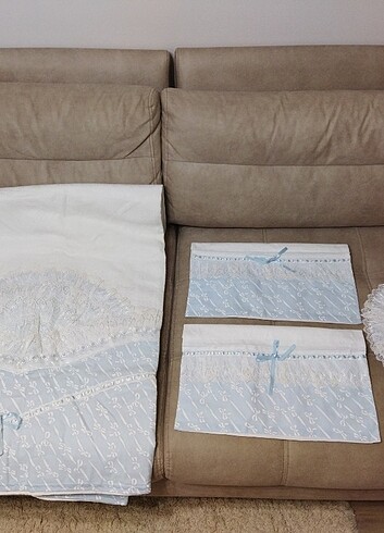 Kedimeli tek kişilik pike takımı - Görsel 4