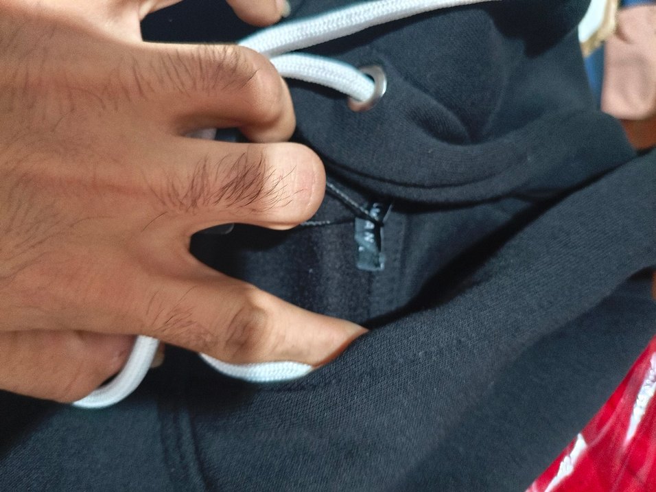 Düğmeli Siyah erkek Sweatshirt - Görsel 3