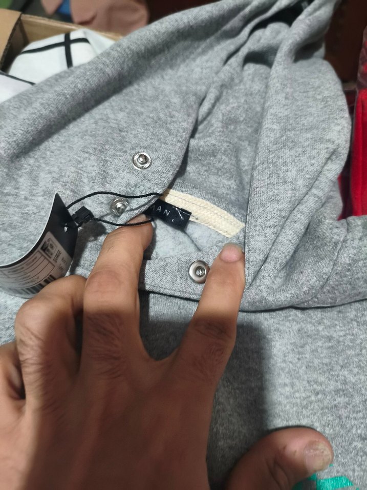 Düğmeli Siyah erkekSweatshirt - Görsel 5