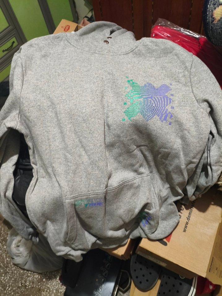 Düğmeli Siyah erkekSweatshirt - Görsel 3