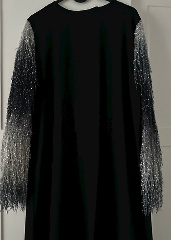 Siyah Uzun Kollu Gotik Elbise