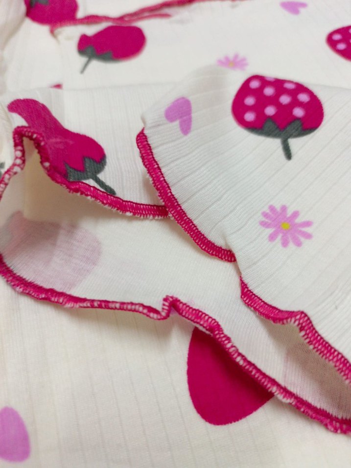 Pembe Çilek Desenli Kısa Kadın Pijama Takımı - Görsel 3